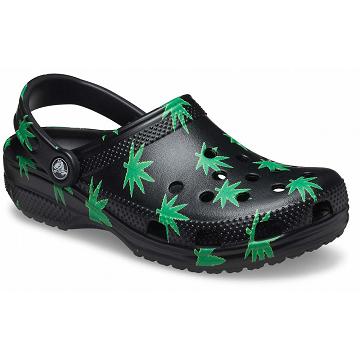 Crocs Klassiska Hemp Leaf Clogs Herr Svarta | Sverige 0807QMAZ